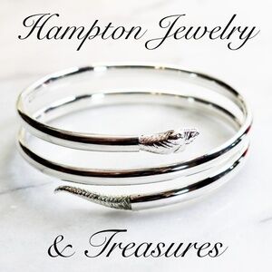 🆕 Sterling Silver Snake Wraparound Bracelet